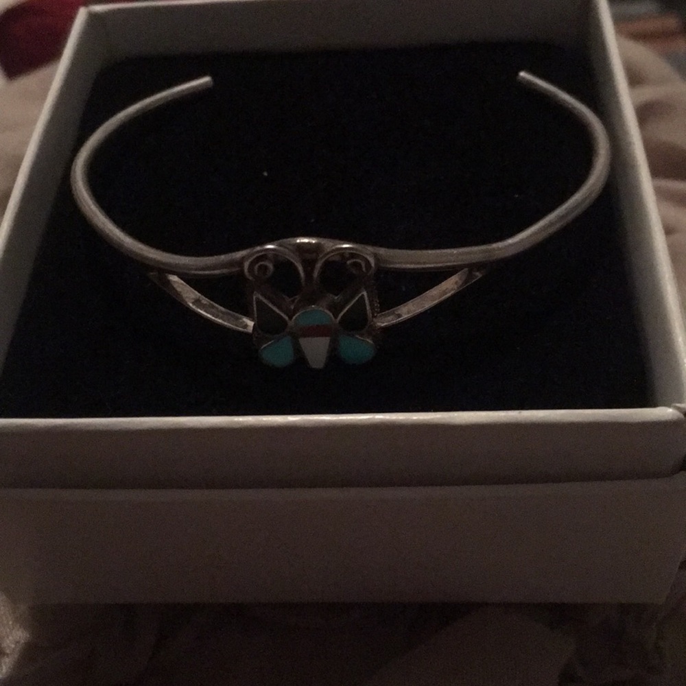 🦋💜Zuni Indian Butterfly Inlay Bracelet 🦋💜NICE
